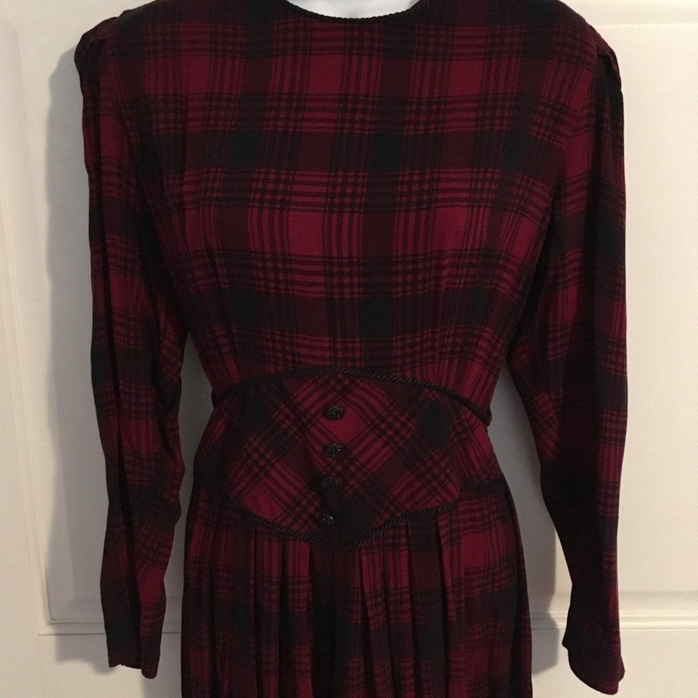 🔵 Miss Donby Plaid Dress